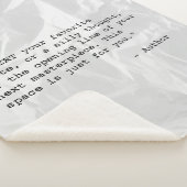 Wrinkled Paper with Custom Quote and Stars Sherpa Deken (3/4)