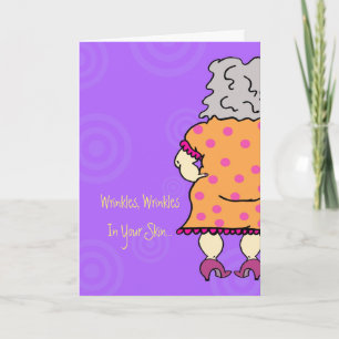 Wrinkles Poem Funny Birthday Card Kaart