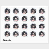 Wriothesley Chibi Genshin Impact Ronde Sticker (Vel)