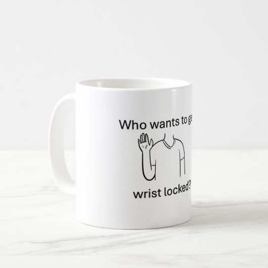 Wrist locker mug koffiemok (Voorkant links)