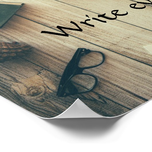 Write every day. Motivational poster (Hoek)