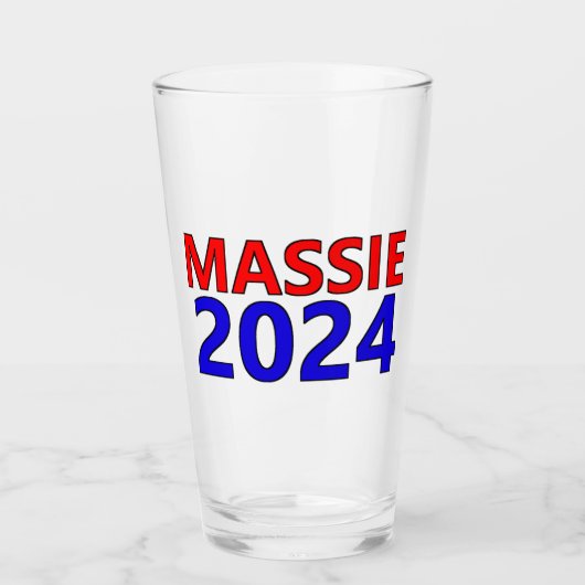 Write in Rep. Thomas Massie for President 2024 Glas (Voorkant)
