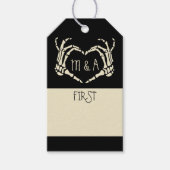 Write-in stijl griezelige Gothic Marriage Mileston Cadeaulabel (Voorkant)