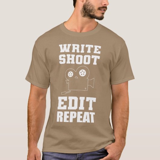 Write Shoot Edit Editor in Chief Gift family T-shirt (Voorkant)