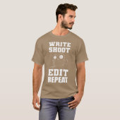 Write Shoot Edit Editor in Chief Gift family T-shirt (Voorkant volledig)