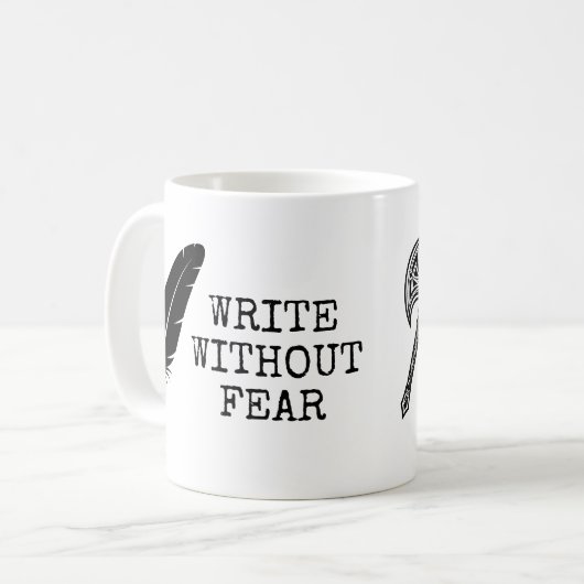 Write Without Fear Edit Without Mercy Writers Koffiemok (Voorkant links)