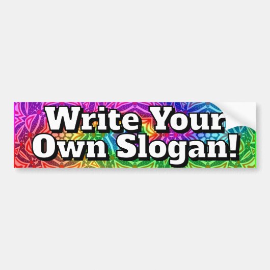 Write Your Own Slogan!  Bumpersticker (Voorkant)