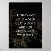 Write Your Own Story - Success, Hustle, Motivation Poster (Voorkant)