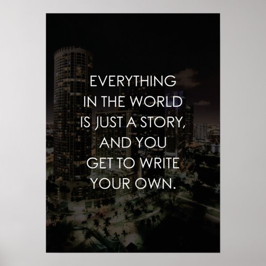 Write Your Own Story - Success, Hustle, Motivation Poster (Voorkant)