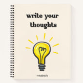 Write Your Thoughts – Elegant Lined Notebook Notitieboek (Voorkant)