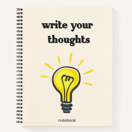 Write Your Thoughts – Elegant Lined Notebook Notitieboek (Voorkant)