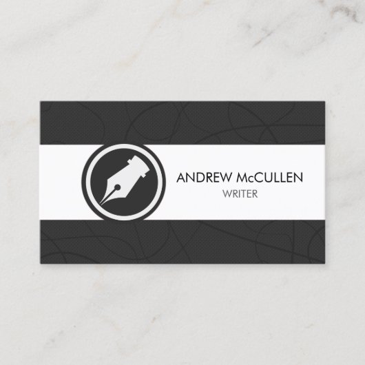 Writer Author Literary Visitekaartje (Voorkant)