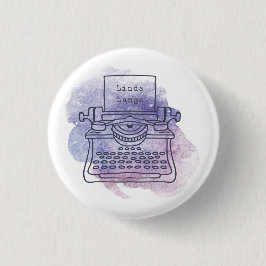 Writer Author Script  schrijfmachine Aangepast Ronde Button 3,2 Cm
