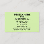 Writer Floral Visitekaartje (Achterkant)