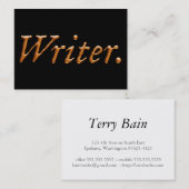 Writer Gold Visitekaartje (Voorkant / Achterkant)