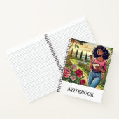 Writer in a Garden of Roses Spiral Notebook Notitieboek (Binnen)