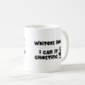 Writer's Block is een ghosting Koffiemok (Voorkant rechts)
