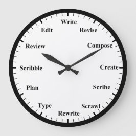 Writer's Clock - Always Time to Write Wall Clock Grote Klok