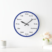 Writer's Clock - Writing Job Fun Dark Blue Clock Grote Klok (Huis)