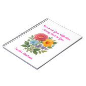 Writer's Flower Design Notitieboek (Linkerzijde)