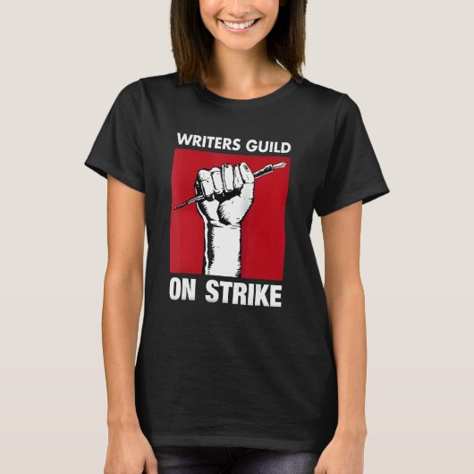 Writers Guild Of America On Strike Anti AI Chatbot T-shirt (Voorkant)