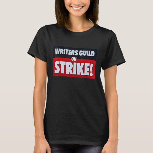 Writers Guild Of America On Strike Anti AI Chatbot T-shirt (Voorkant)