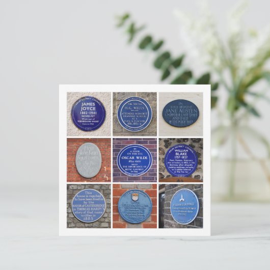 Writers' Plaques Kaart (Staand voorkant)
