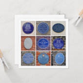 Writers' Plaques Kaart (Voorkant / Achterkant in situ)