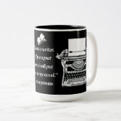 Writer's Quote  Typewriter Tweekleurige Koffiemok (Voorkant rechts)