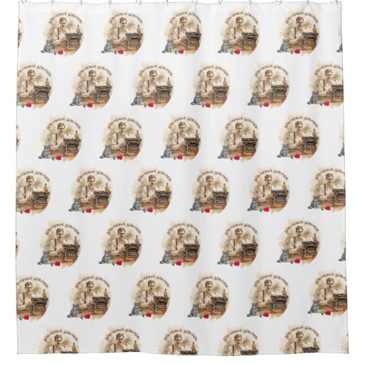 Writer's Shower Curtain - Creativiteit ontmoet sch Douchegordijn (Voorkant)