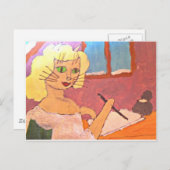 writing a letter to Santa Feestdagenkaart (Voorkant / Achterkant)