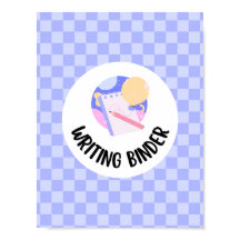 writing binder title page insert