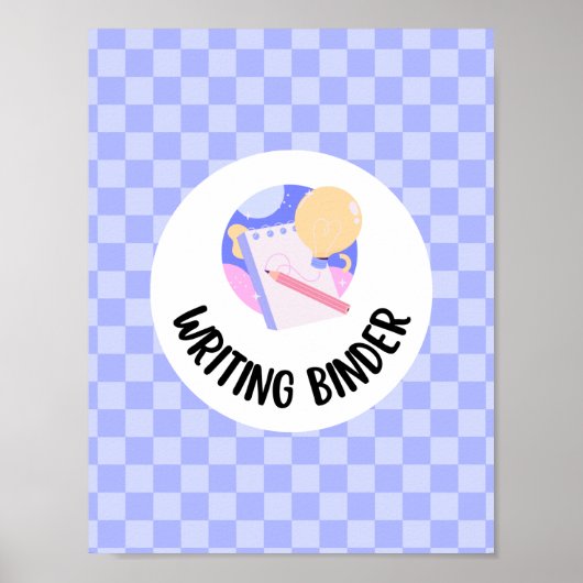 writing binder title page insert poster (Voorkant)