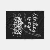 Writing Is My Superwer Superhero Writers And Aus Q Fleece Deken (Voorkant (Horizontaal))