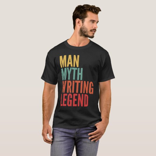 Writing Man Myth Writing Legend T-shirt (Voorkant volledig)