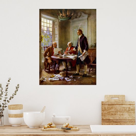 Writing The Declaration of Independence Poster (Keuken)