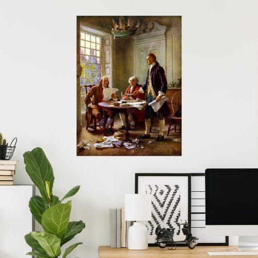 Writing The Declaration of Independence Poster (Thuiskantoor)