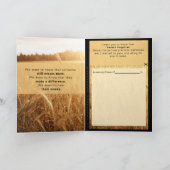 Written Memory Grief Sympathy Card - Golden Field Kaart (Binnen)
