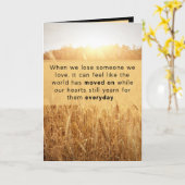 Written Memory Grief Sympathy Card - Golden Field Kaart (Gele Bloem)