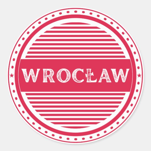 Wroclaw City Pride Emblem – Polish Identity Ronde Sticker (Voorkant)