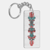 Wrocław Poland Skyline Sleutelhanger (Voorkant Links)