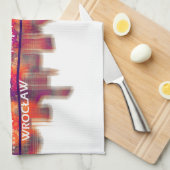 Wroclaw Poland Skyline Theedoek (Quarter Fold)