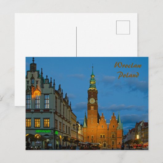 Wroclaw Polen Briefkaart (Voorkant / Achterkant)