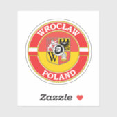 Wroclaw Polen Cirkel Embleem Sticker (Vel)