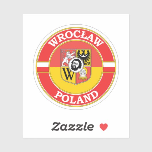 Wroclaw Polen Cirkel Embleem Sticker (Vel)