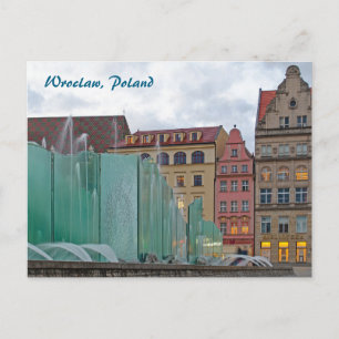 Wroclaw Polen Marktplein Fontein Briefkaart