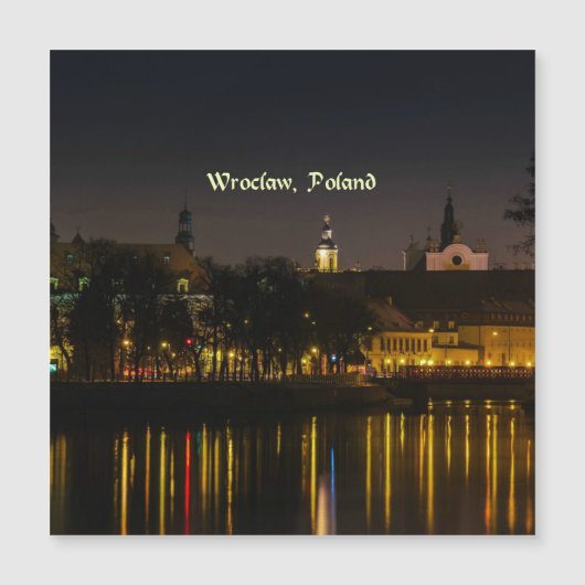 Wroclaw, Polen nachtverlichting (Voorkant)