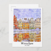 Wroclaw Polen Reizen Waterverf Schets Hand geteken Briefkaart (Voorkant / Achterkant)