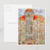 Wroclaw Polen vintage reizen waterverf Briefkaart (Voorkant / Achterkant)