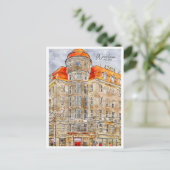 Wroclaw Polen vintage reizen waterverf Briefkaart (Staand voorkant)